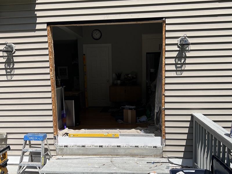 Remove the old Patio Door